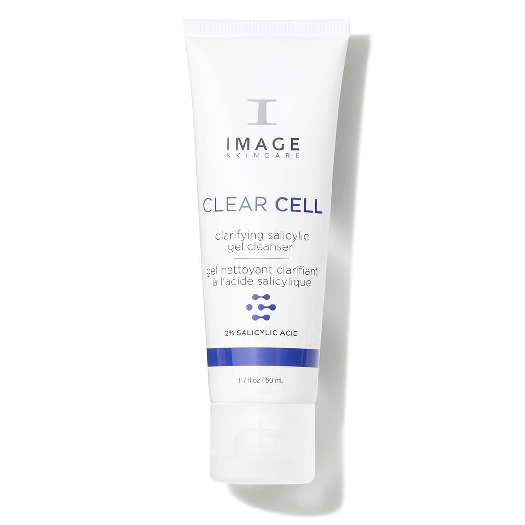 IMAGE Skincare, CLEAR CELL Salicylic Gel Cleanse, Gentle Foaming Face Wash Removes Excess Oil and Shine for Oily Prone Skin (1.7 Fl Oz (Pack of 1))