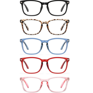 CCVOO 6 Pack Blue Light Blocking Reading Glasses, Anti Headache/Glare/Eye Strain Readers Computer Eyeglasses Women/Men (+2.75)