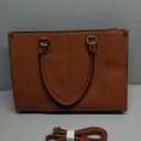 LOVEVOOK Laptop Tote Bag for Women, 15.6 Inch Large Capacity Vintage Leather Work Computer Bag, Business Casual Shoulder Handbag, Dark Brown