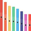 1 Set Sound Tube Set of 8 Plastic Percussion Instrument Colorful Octave Tube Kit Musical Toy