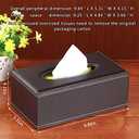 High-end Fashion Pu Leather Tissue Box Holder Business Black,Rectangular Tissue Box Cover,Napkin Holder Drawer Paper Dispenser,Home Office car Tissue Holder with Magnetic Bottom (Brown)