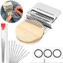 KPOAPERA Mini Darning Loom, Knit Patch Loom Kit, Type Mini Mending Tool, Convenient Darning Loom for Mending Jeans Socks Clothes, DIY Makes Beautiful Stitching - 1PCS (12 Hooks)