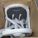 Dream On Me Curio Sit N Seek 3 in 1 Convertible Baby High Chair in Solid Grey, Removable and Adjustable Tray, Portable High Chair, Adjustable Legs, Detachable Footrest & 5 Point Safety Harness