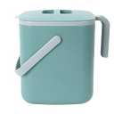 Blue Ginkgo Kitchen Compost Bin [5L / 1.32 GAL] – Filter-Free, Odor-Tight Countertop Food Waste Pail with Handles (Made in Korea, Green)