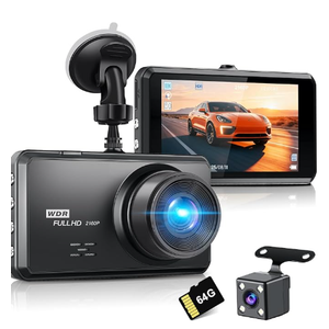 4K Front and FHD1080P Rear Dual Dash Cam Dash Camera,5.8G WiFi for Cars, 3.0" IPS Screen,UHD Night Vision 24H Parking, Dual 170° Wide Angle, WDR, GSensor,Free 64GB Card Can Supports 256GB Card Max