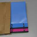 INFUN 1 Inch Telescoping 3 Ring Binder - 4PCS, Flexible Round Binder with Customizable Front Cover and Clear Catalog Pocket, 1Inch Rings, 225 Sheet Capacity (Red+pink+ Blue+green)