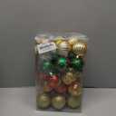 30Pcs Christmas Ornaments Balls, 2.36 Inch Red and Gold Shatterproof Tree Decorations Balls Ornaments with Glitter, Classic Holiday Baubles for Xmas Tree, Wreath, Party & Home Dcor (#19)