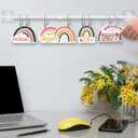 Flip Calendar Bulletin Board Set with Holder Includes 54 Date Cards Back to School Calendar Bulletin Board for Classroom Home Wall Chalkboard Decor(Rainbow)