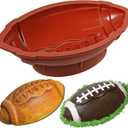 Webake Football Cake Pan 12 Inch Nonstick Football Shaped Silicone Mold for Baking, 3D Breakable Chocolate Mold, Sports-Themed Party