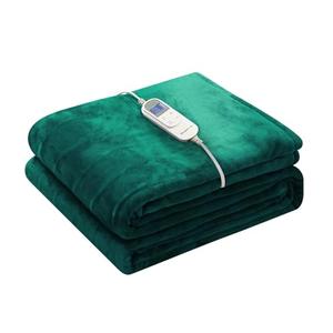 Wapaneus Heated Blanket Electric Throw 72" x 84" Full Size with 10 Heating Levels 12 Hours Time Setings and Auto-Shut Off, Flannel Fast-Heating Electric Blanket,Machine Washable,Vintage Green