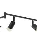 6-Light Black Track Lighting Fixtures Ceiling, Flexible Foldable Arm and Rotatable Light Head,Modern LED Track Lighting for Kitchen Islands, Dining Rooms(GU10 Socket, Bulbs Not Included)