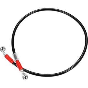 X AUTOHAUX 80cm 31.5" Length 10mm ID Motorcycle Hydraulic Brake Line Oil Hose Pipe 28 0 Stainless Steel Braided Cable for ATV Motocross Sport Bikes Black