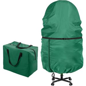2 Pack Christmas Storage Bag  9 FT Upright Christmas Tree Bag and Christmas Ornament Storage bag  Christmas Tree Stand Cover with Drawstring, Zipper and Adjustable Straps (green, 9ft)