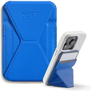 MOFT Magnetic Wallet Stand Compatible with iPhone 16/15/14/13/12 Series, Angle Adjustment & Magsafe Compatible MOVAS Phone Stand,Sapphire