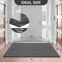Mibao Front Door Mat, Heavy Duty Durable Welcome Mat for Outdoor Indoor, Dirt Trapper Waterproof Super Absorbent Door Mat for Entryway Outside Patio Porch, 73" x 46", Gray, 3'10" x 6'1"