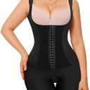 Gotoly Shapewear Bodysuit for Women Tummy Control Fajas Colombianas Waist Trainer Butt Lifter Thigh Slimmer Full Body Shaper S