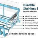 NESOMI Shower Caddy Adhesive Shower Organizer 7-Pack, Rustproof Stainless Steel Bathroom Shelves, Large Capacity No-Drill Rack Storage Accessories with Soap Dish Toothbrush Holder Hooks