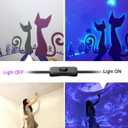 Onforu 4 Pack 42W LED Black Lights, Blacklight Bars with Plug and Switch, Glow in The Dark Party Supplies for Halloween Decorations, Bedroom, Body Paint, Stage Lighting, Poster, Black