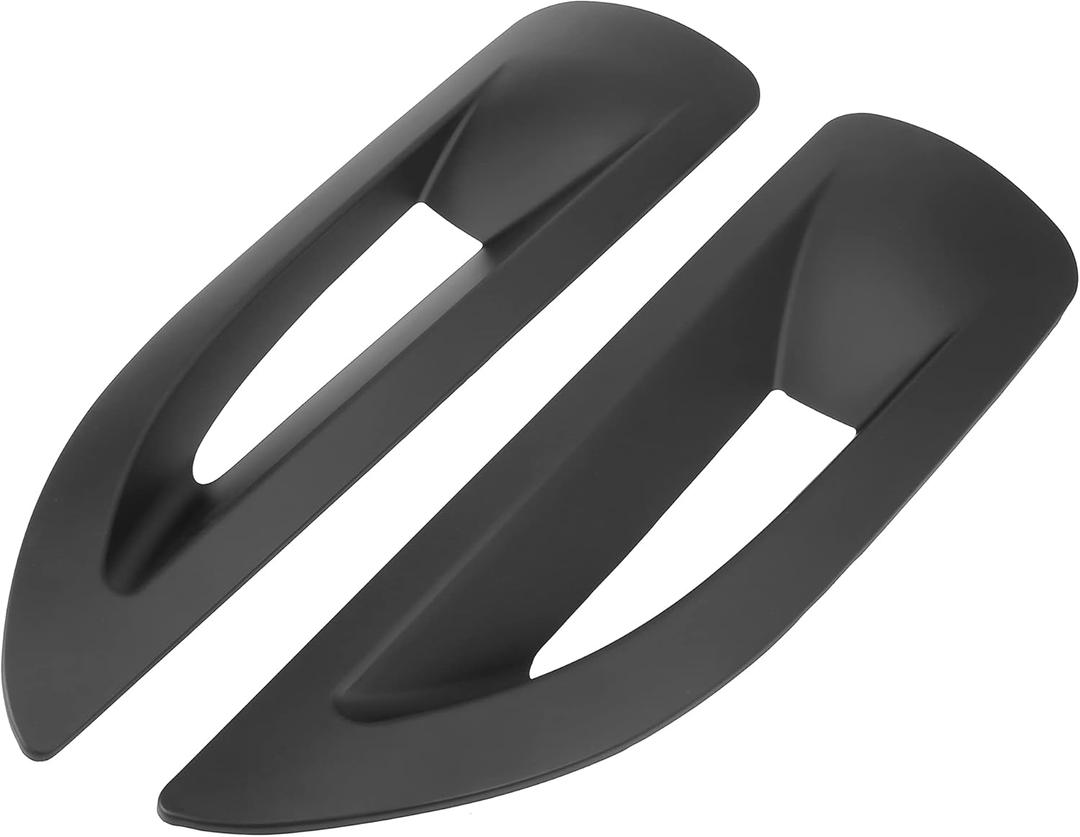 X AUTOHAUX Pair Hood Side Air Vent Cover Bezels Trim Matte Black for Jeep Wrangler JK JKU Unlimited Rubicon 2007-2017 Air Vent Scoop