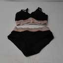 Daci Plus Size Two Piece Swimsuits - High Waisted Bikini for Women Tummy Control Bathing Suits Knot Twist Swimwear 2025, 14W, Black