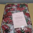 NUPTIO Flower Wedding Centrepieces for Tables - 10 Pcs 9.5in Diameter Crimson Artificial Flowers Rose Ball for Centerpieces Table - Fake Rose Arrangements for Weddings Birthday Party Decor