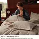 Bedsure Cotton Duvet Cover King - 100% Cotton Waffle Weave Khaki Duvet Cover King Size, PureWoven Breathable Tan Bedding Set for All Season, 3 Pieces, 104"x90"
