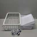 3-Tier Rolling Pantry Cart with Wheels, Stackable Wire Storage Floor Organizer for Kitchen Pantry Snack Shelves, Fruit Basket Stand, Vegetable Storage Rack for Food Snacks Onion Potato, White