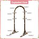 HeyMate 6.98FT Wood Arch, Wooden Wedding Arches for Ceremony, Wooden Arch Backdrop Stand for Proposal Wedding Party Scene, Birthday Party, Bridal Shower, Garden, Outdoor, Rustic Decorations
