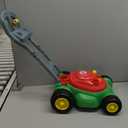 Bubble N Go Mower | Plastic Construction, No Batteries Required, 22 in Tall, 14 x 10 in, 3.2 lb, Hand Push Power, Realistic Mowing Sounds, Red