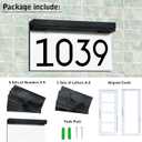 House Numbers Address Plaques For Houses Solar Powered, 6000K Daylight White LED Illuminated Address Sign For Outside, Waterproof, Light Up For Houses