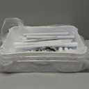 3-Tier Metal Mesh Rolling Cart Storage Organizer with Utility Handle and Wheels, White