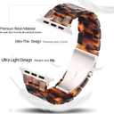 HOPO Compatible With Apple Watch Band 38mm 40mm 41mm 42mm 44mm 45mm 46mm 49mm,Resin Watch Strap Bracelet Wristband Fashion Lightweight Replacement For iWatch Bands Series 11 Ultra 10 9 8 7 6 5 4 3 2 1 SE for Women Men (Amber Tortoiseshell)