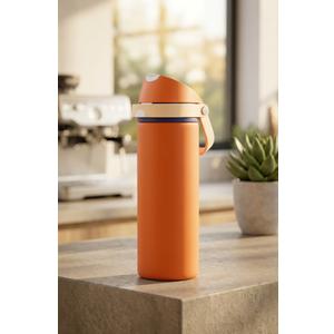 Fijinhom 24 oz Insulated Water Bottle, Stainless Steel Water Bottle with 2-in-1 Straw and Push-Button Spout Lid, Keeps 24 Hours Cold, Double Wall Vacuum Leak-Proof & BPA-Free for Sports, Travel, 