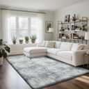 Fluffy Rug Shaggy Area Rug, Mottling Grey 5x8 Area Rugs for Bedroom, Small Bedside Rug, Soft Fluffy Shaggy Entryway Throw Rugs for Living Room Bedroom Kids Room Home Decor