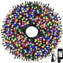105FT 300LEDs Christmas Lights Outdoor Indoor String Lights 8 Modes Memory Function for Christmas Tree Party Decoration, 100% UL Listed (4 Sets CONNECTABLE) Multi-Color