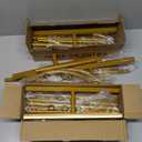 Wedding Arch Backdrop Stand, 6FT, 5FT, 4FT Set of 3 Metal Gold Balloon Arch kit Stand for Ceremony Baby Shower Birthday Bridal Party Event Background Decoration, Garden Climbing Plant Frame