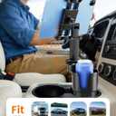 OHLPRO Cup Holder Tablet Mount for Car, Anti-Shake iPad Stand with Drink Holder Fits 5-17" iPad, Tab S10, iPhone, Heavy Duty Truck Vehicle Auto Accessories, Dual Handle Slots Large Mugs