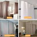 Flexible Ceiling Curtain Track | 16.4 ft (5 m) Curved Curtain Rail with Mute Rollers | Bendable Mount for Shower Bay Window RV Room Divider