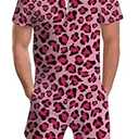 RAISEVERN Mens Romper Zipper Jumpsuit Male Shorts Sleeve One Piece Overalls Bro Outfits, XXL