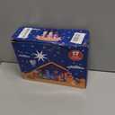 Lighted Nativity Set, 17 PCS Kids Little Nativity Playset, Children Toy Nativity Figures Include Manger Baby Jesus Three Kinds Small Animals for Toddler Children Kids, Xmas Decoration