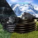 K KASONIC - 31FT Christmas Lights Outdoor Extension Cord with Mutil Outlets, ETL Listed Heavy Duty Electrical Cord with Protective Covers, Weatherproof Extension Cord for Outside, 16AWG/1625W, Black