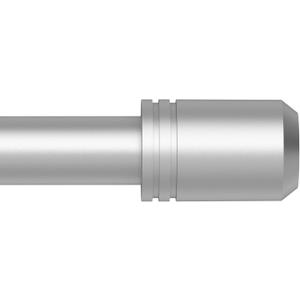 Curtain Rods for Windows 48 to 84 Inches, 5/8 Inch Silver Adjustable Small Curtain Rod Set with Brackets for Bedroom Living Room