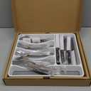 49-Piece Silverware Set with Organizer, Stainless Steel Flatware Utensils Set for 8, Forks and Spoons Silverware Set Cutlery Set with Steak Knives, Dishwasher Safe