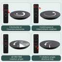 Large Photography Turntable 24inch/330lb Motorized Rotating Display Stand 360 Degree with Remote Control Electric Turntable for Products, Model Photo or Video(Black)