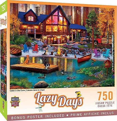 Masterpieces 750 Piece Jigsaw Puzzle for Adults, Family, Or Kids - Cabin in The Cove - 18"x24"