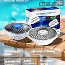 2PKS Solar Pool Fountains with Light Show,2026 Upgraded Large Solar Pool Water Fountain Kit, Floating Pool Fountain for Above Ground Pool,Solar Floating Fountain Pumps for All Day Use