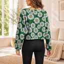 Women's Lightweight Cropped Sweatshirt, Loose Batwing Pullover Top (XS)