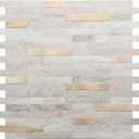 STICKGOO Peel and Stick Backsplash, PVC Wall Tiles Stick on Backsplash for Kitchen(1 Sheet, Beige with Metal Gold)