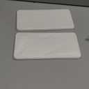 2PCS Water Absorbing Stone Tray,Quick Drying Stone Sink Tray,Water Absorbent Diatomite Coasters for Bathroom Counter and Kitchen Sink, Used for Hand Soap Dish Cosmetic Bottles Toothbrush Holders (2pcs 2110cm White Stripe)