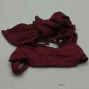 Verdusa Women's Sexy Backless Halter Ruched Crop Tops Drape Cut Out Going Out Tops with Bandeau Bra (Burgundy) S